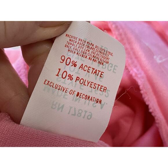 VTG Serenity Zip Robe Womens Large Pink Brushed Acetate Tricot 60s 70s Housecoat - Picture 11 of 13